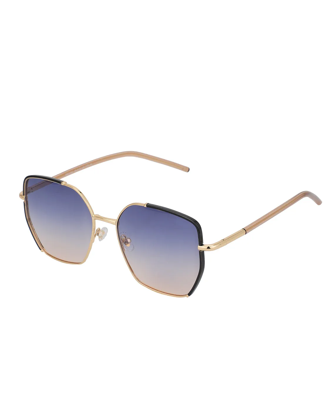 Premium Gold with Black Toned & Polarised Lens Oversized Sunglass for Women