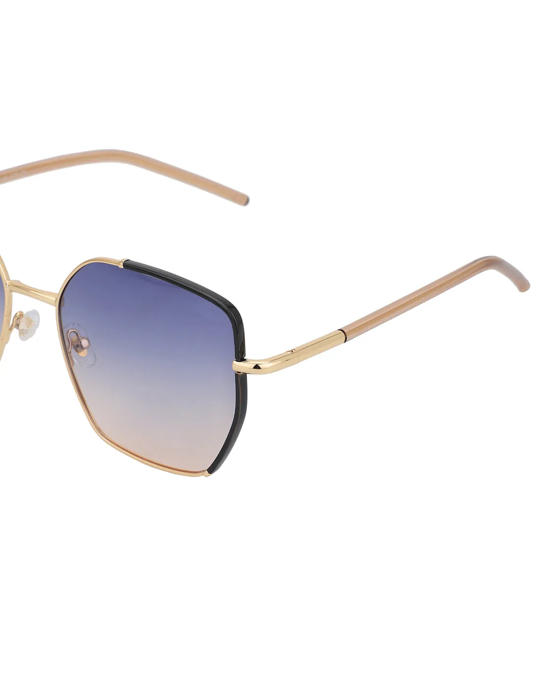 Premium Gold with Black Toned & Polarised Lens Oversized Sunglass for Women