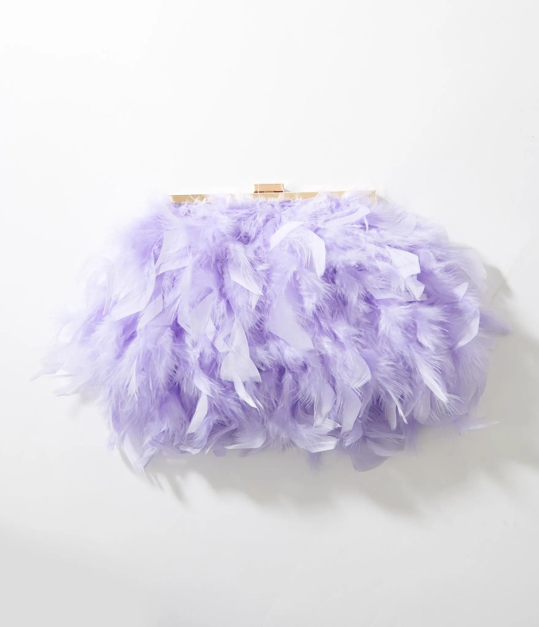 Purple Feather Clutch