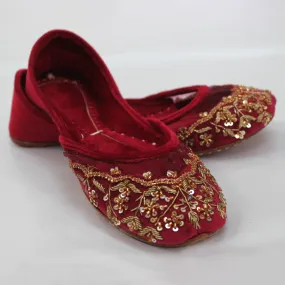 Red Fancy Khussa for women