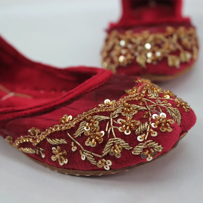 Red Fancy Khussa for women