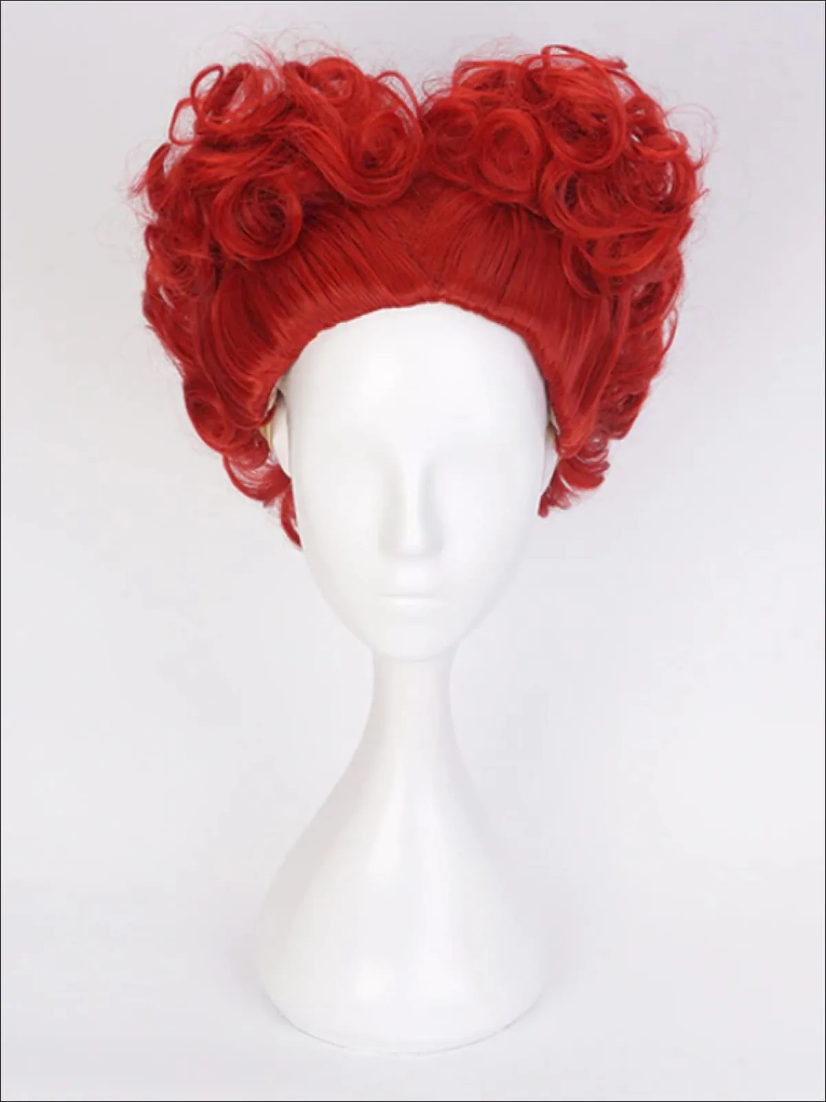 Red Queen of Hearts Short Curls Up-Do Wig