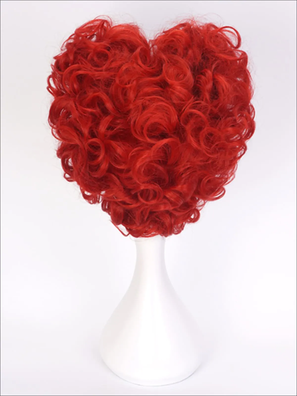 Red Queen of Hearts Short Curls Up-Do Wig