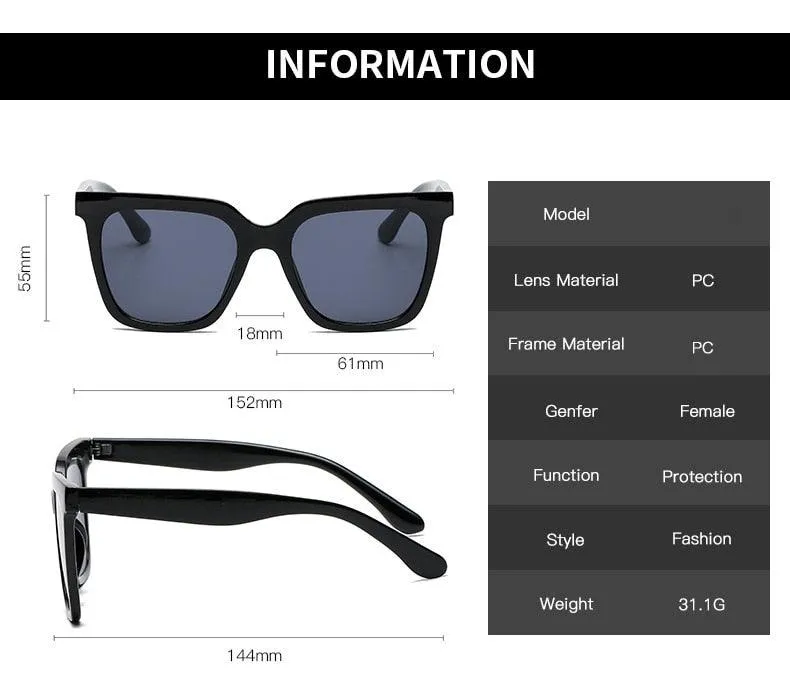 Retro Rectangle Sunglasses for Women