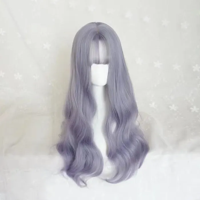 REVIEWS FOR CUTE PURPLE GREY LONG ROOL WIG