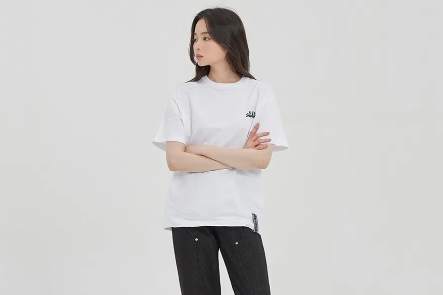 ROMANTIC CROWN  |Stripes Unisex Street Style U-Neck Cotton Short Sleeves Logo