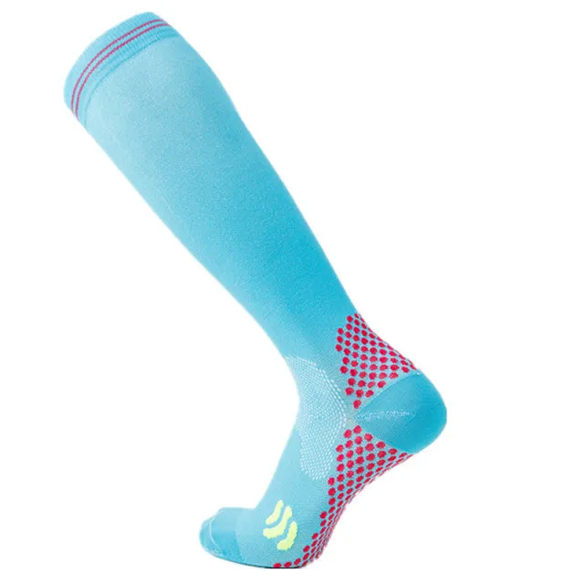 Sky Blue Compression Blood Circulation Promotion Slimming Socks for Men