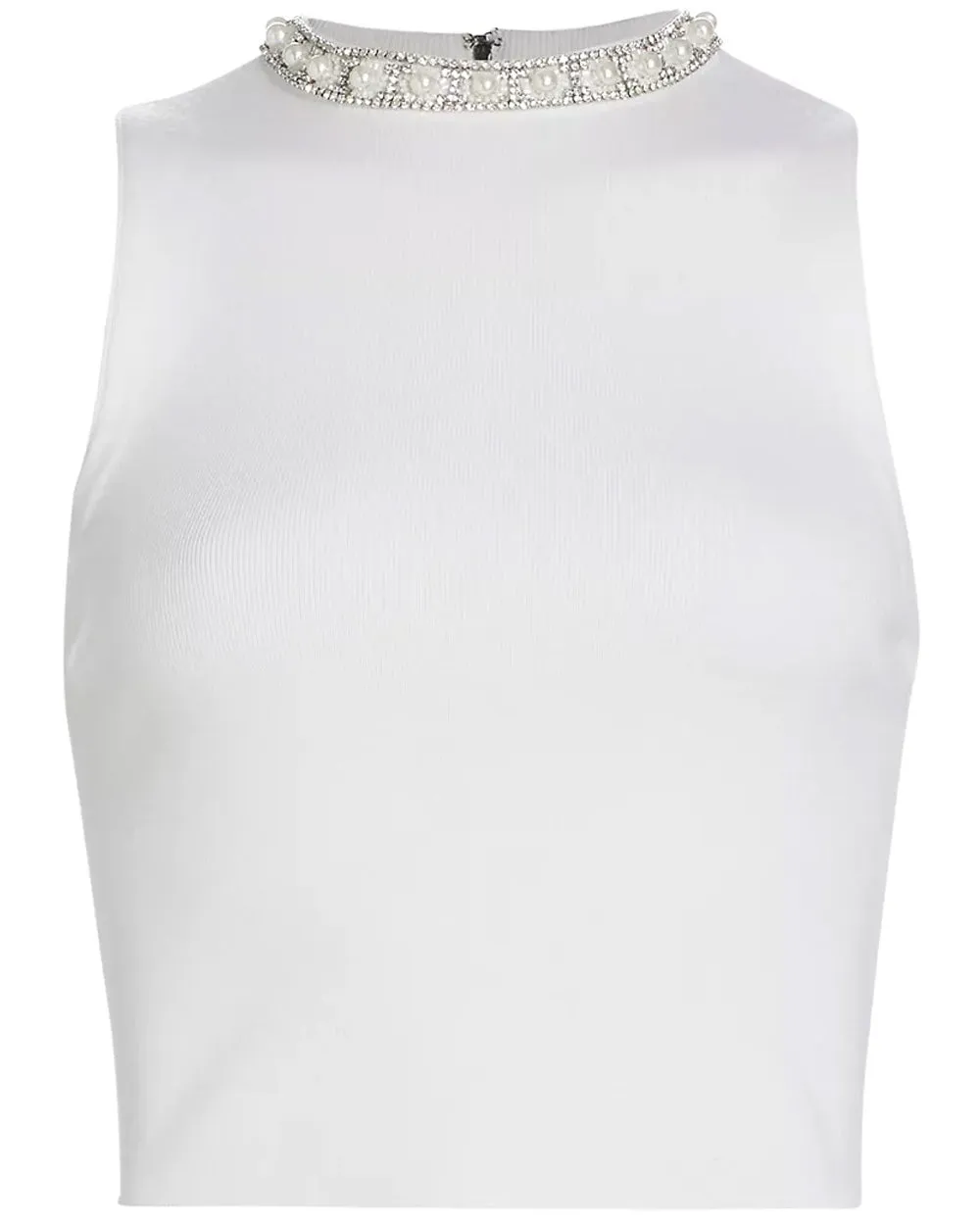 Soft White Amity Pearl Sleeveless Top