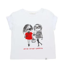 Souvenir White T-Shirt With Print For Women And Teen