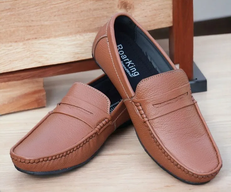 Tan Leather Loafers for Men