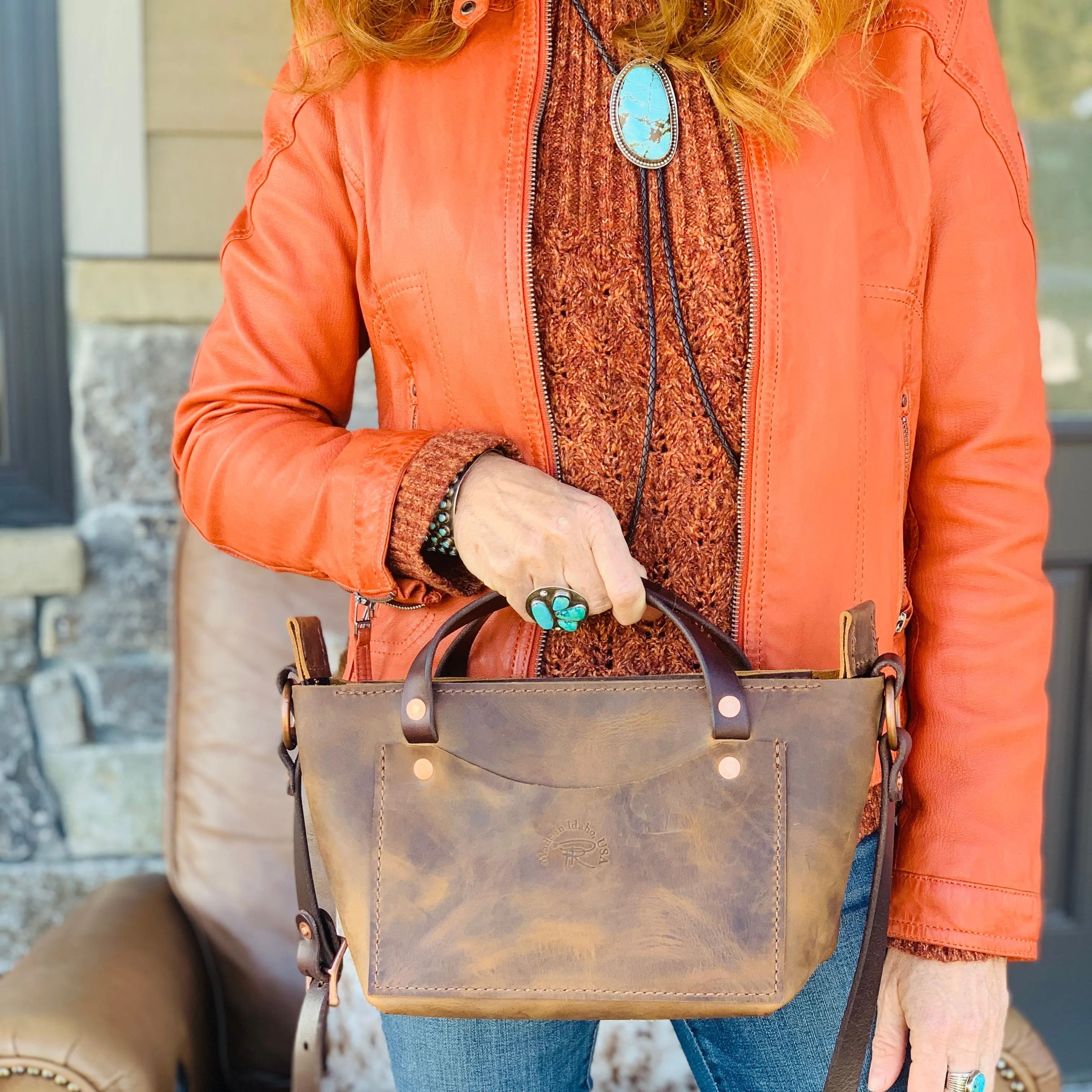 The Stillwater Brown Crossbody Purse -Tote