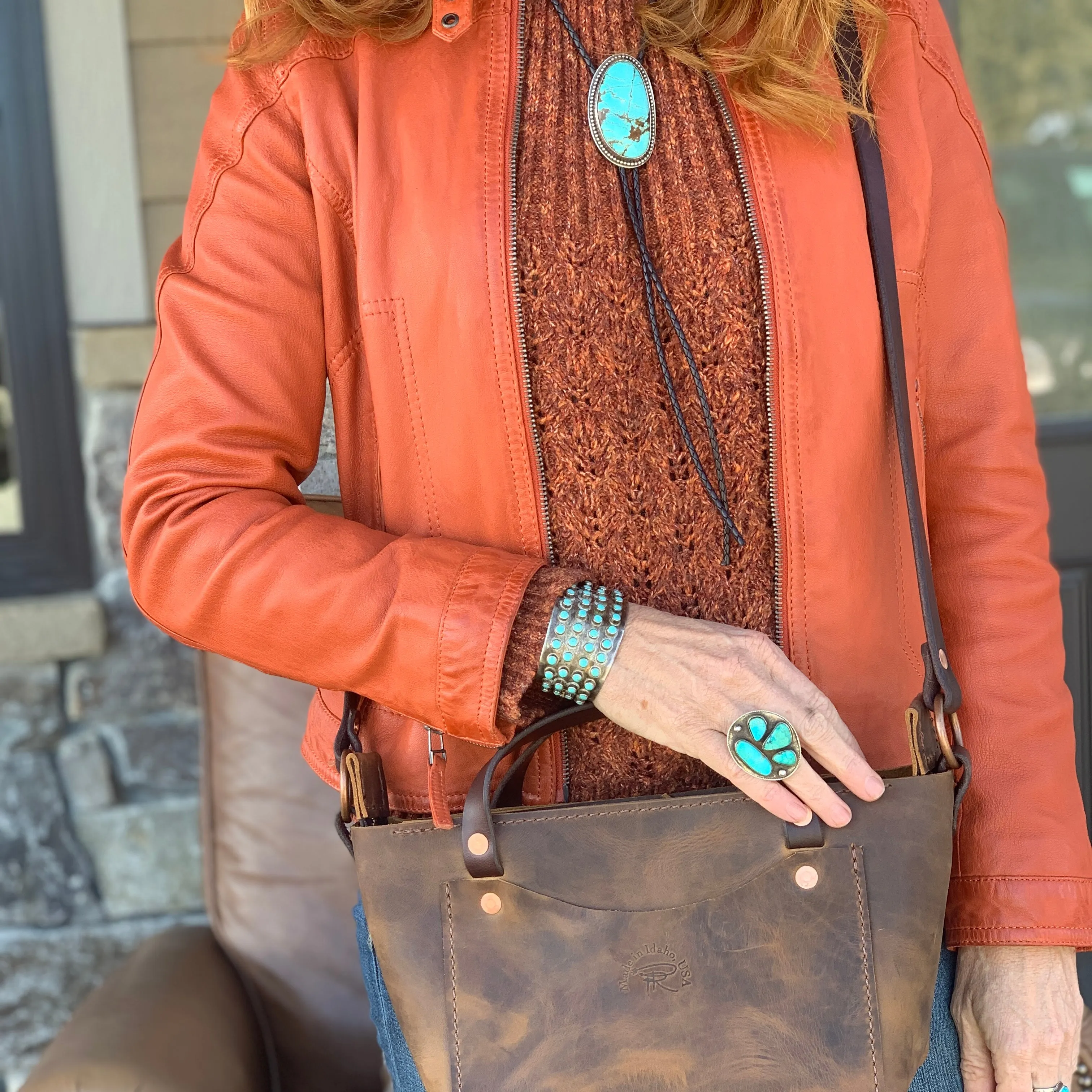 The Stillwater Brown Crossbody Purse -Tote