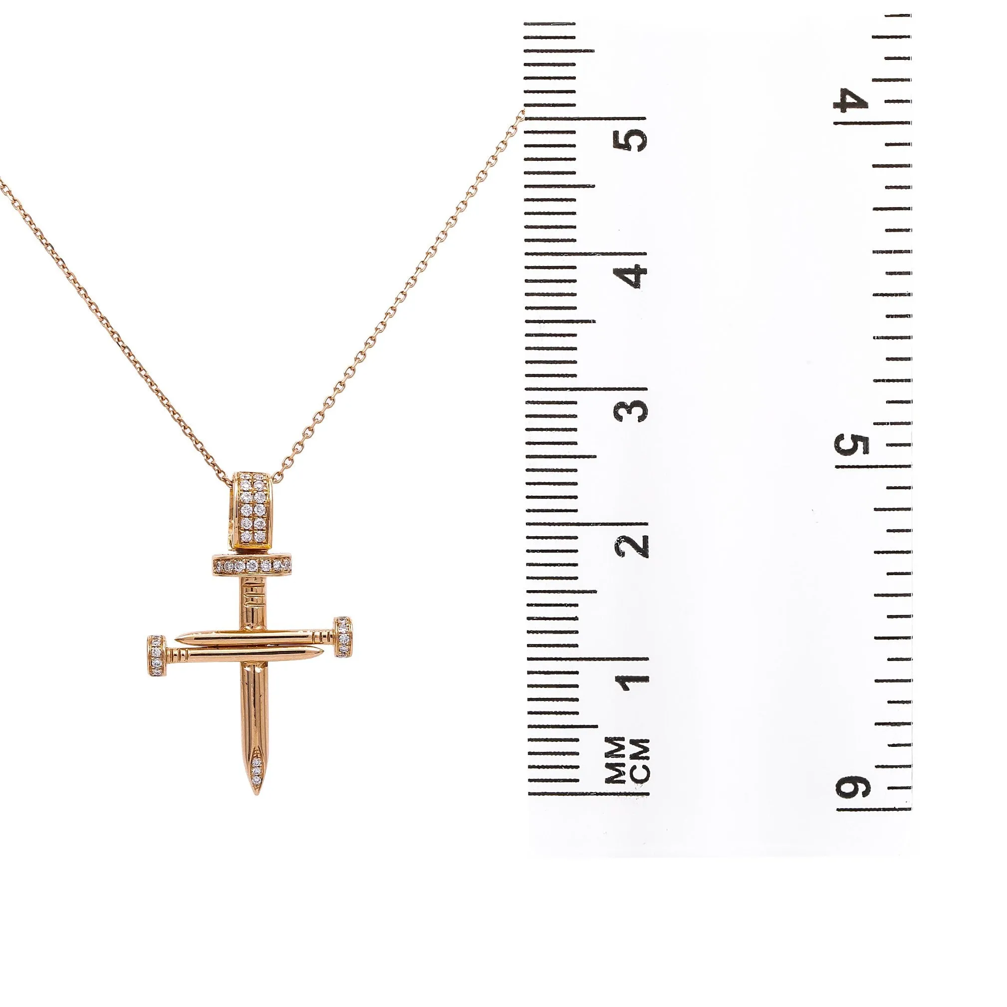 Unisex 14k Yellow Gold Pendant with 0.26 Ct Diamonds