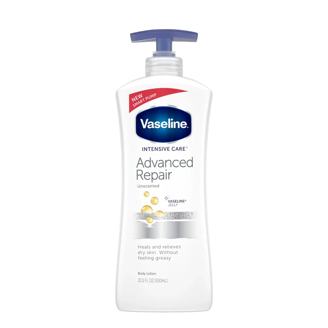 Vaseline Intensive Care Body Lotion sans parfum pour peaux sèches 600 ml