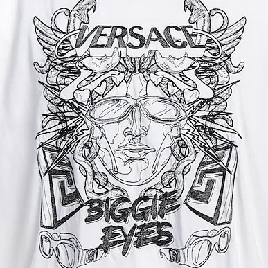 VERSACE  |Unisex Street Style U-Neck Plain Cotton Short Sleeves Logo