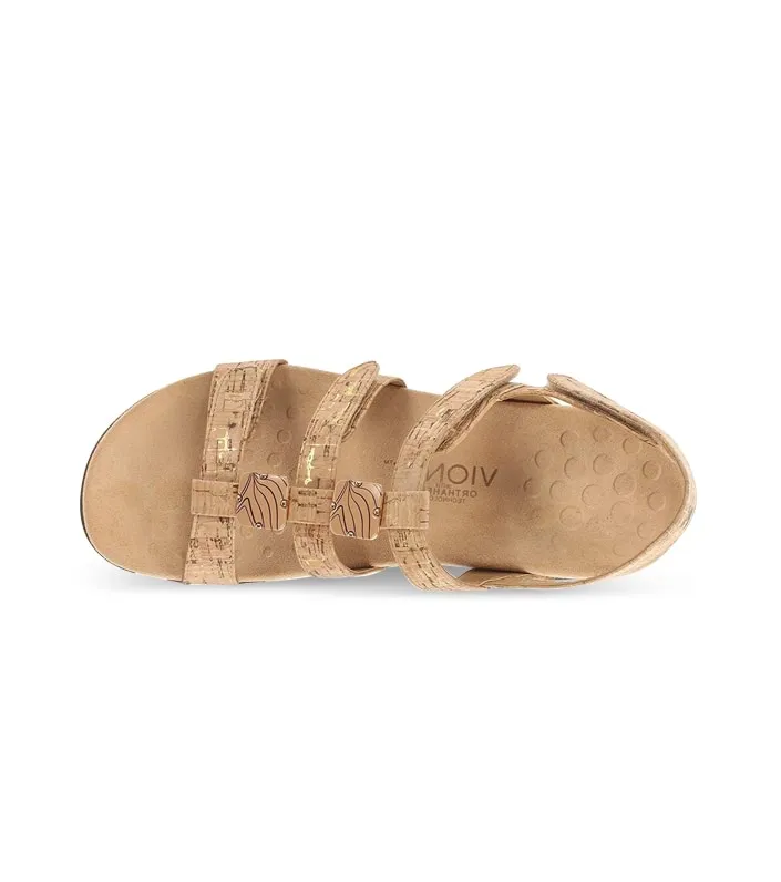 vionic rest amber womens gold cork