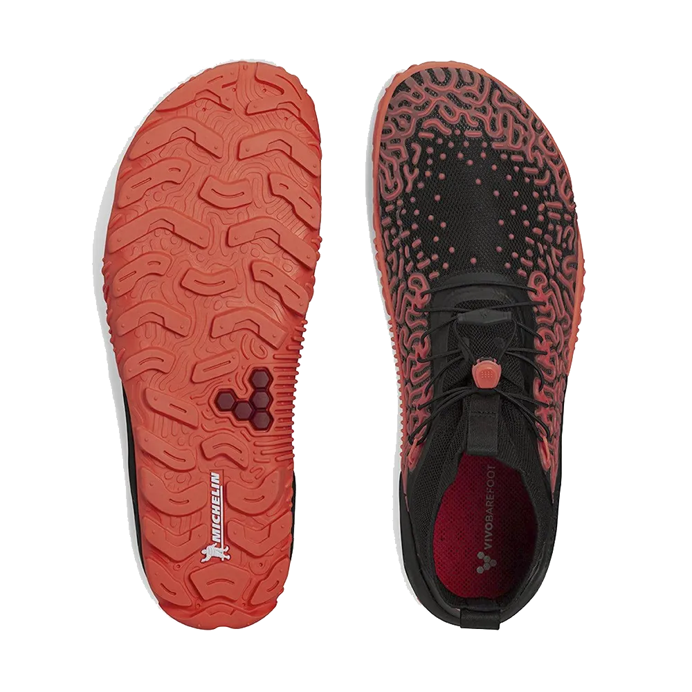 Vivobarefoot ESC Tempest Womens Obsidian Neon Coral