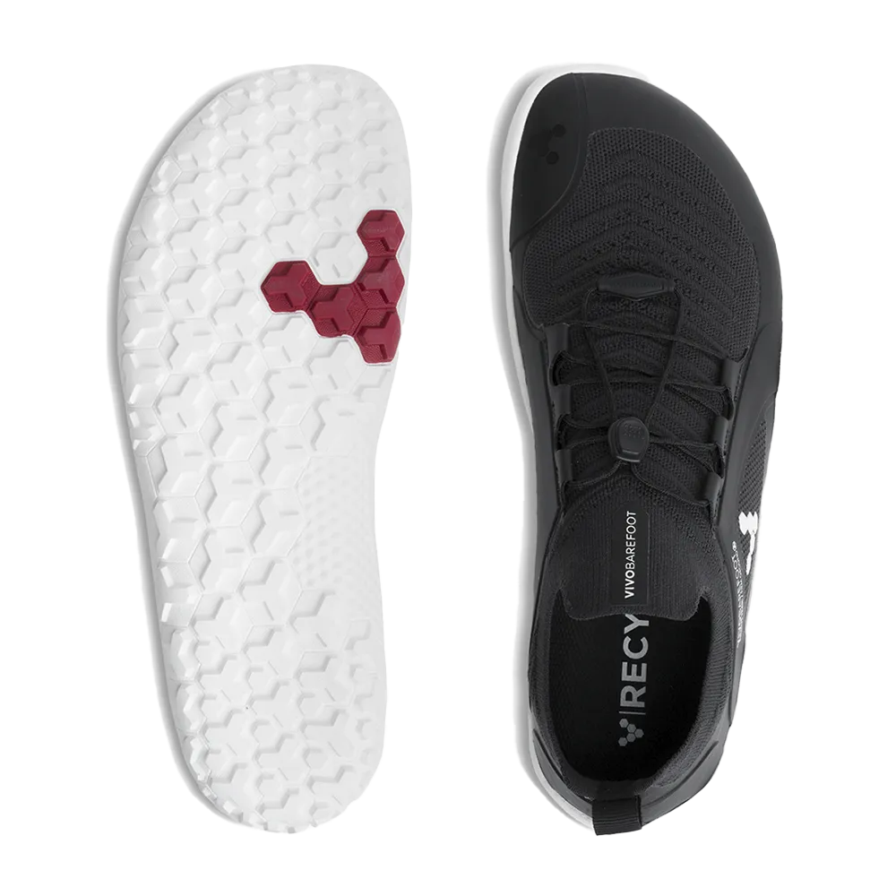 Vivobarefoot Primus Trail Knit FG Mens Obsidian / White