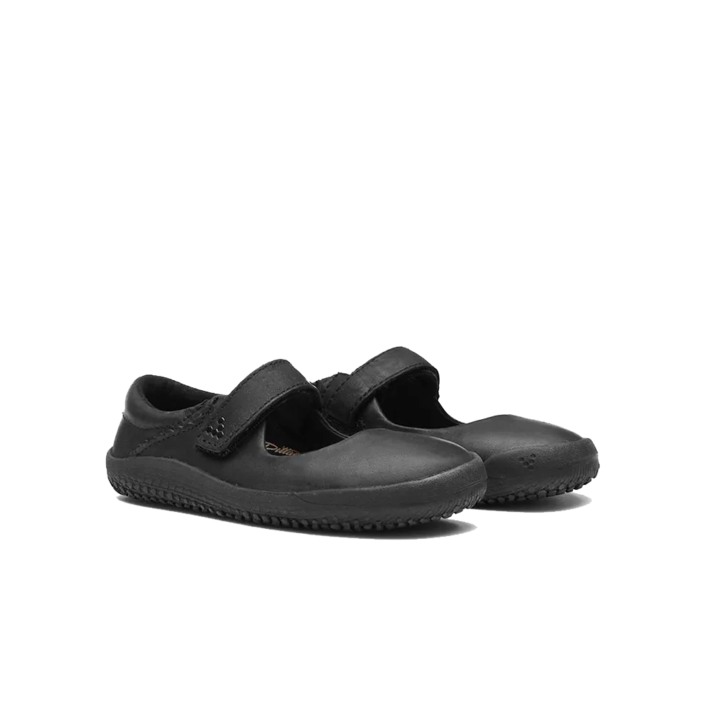 Vivobarefoot Wyn School Kids Obsidian Black