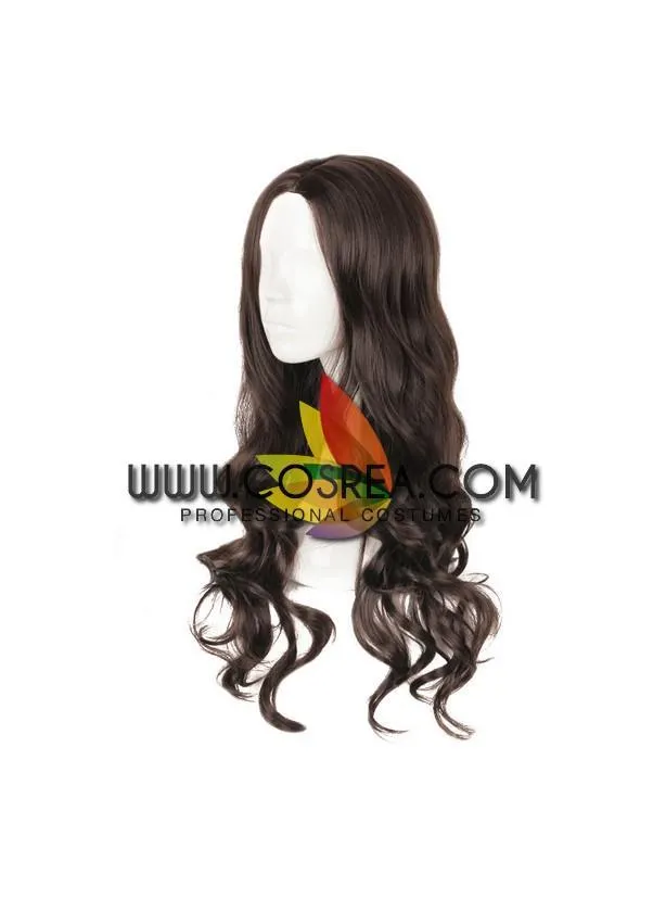 Wonder Woman Natural Dark Brown Curl Cosplay Wig