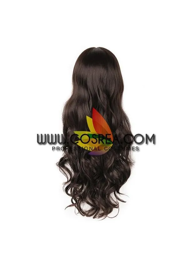 Wonder Woman Natural Dark Brown Curl Cosplay Wig